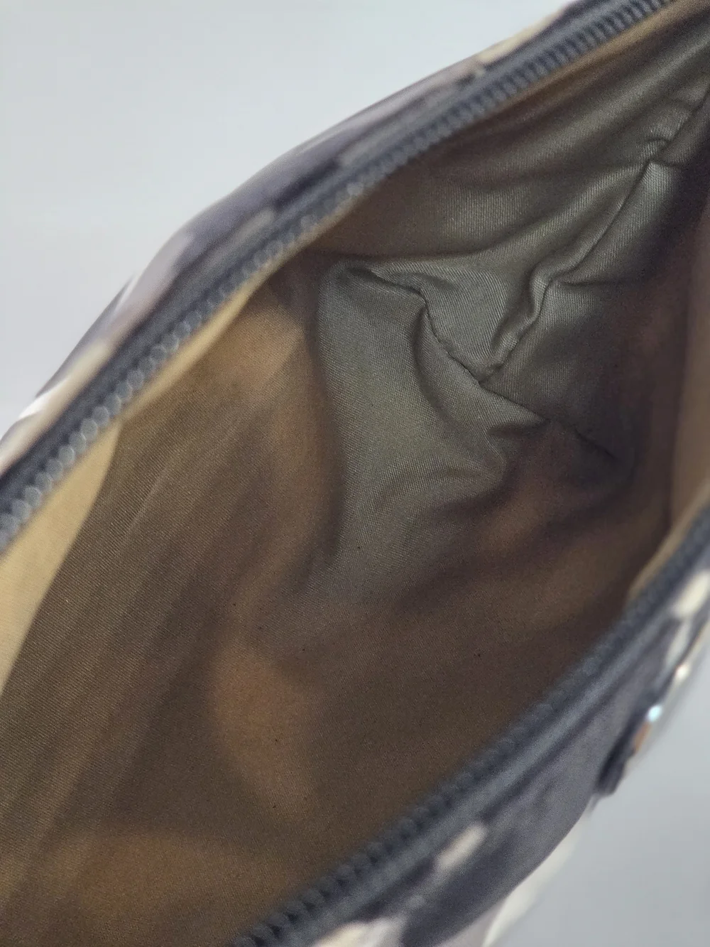 COACH Black & Gray Signature Cosmetic Pouch
